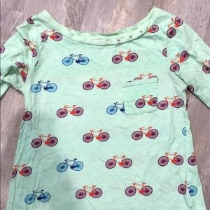 Anthropologie 3/4 sleeve bicycle tee